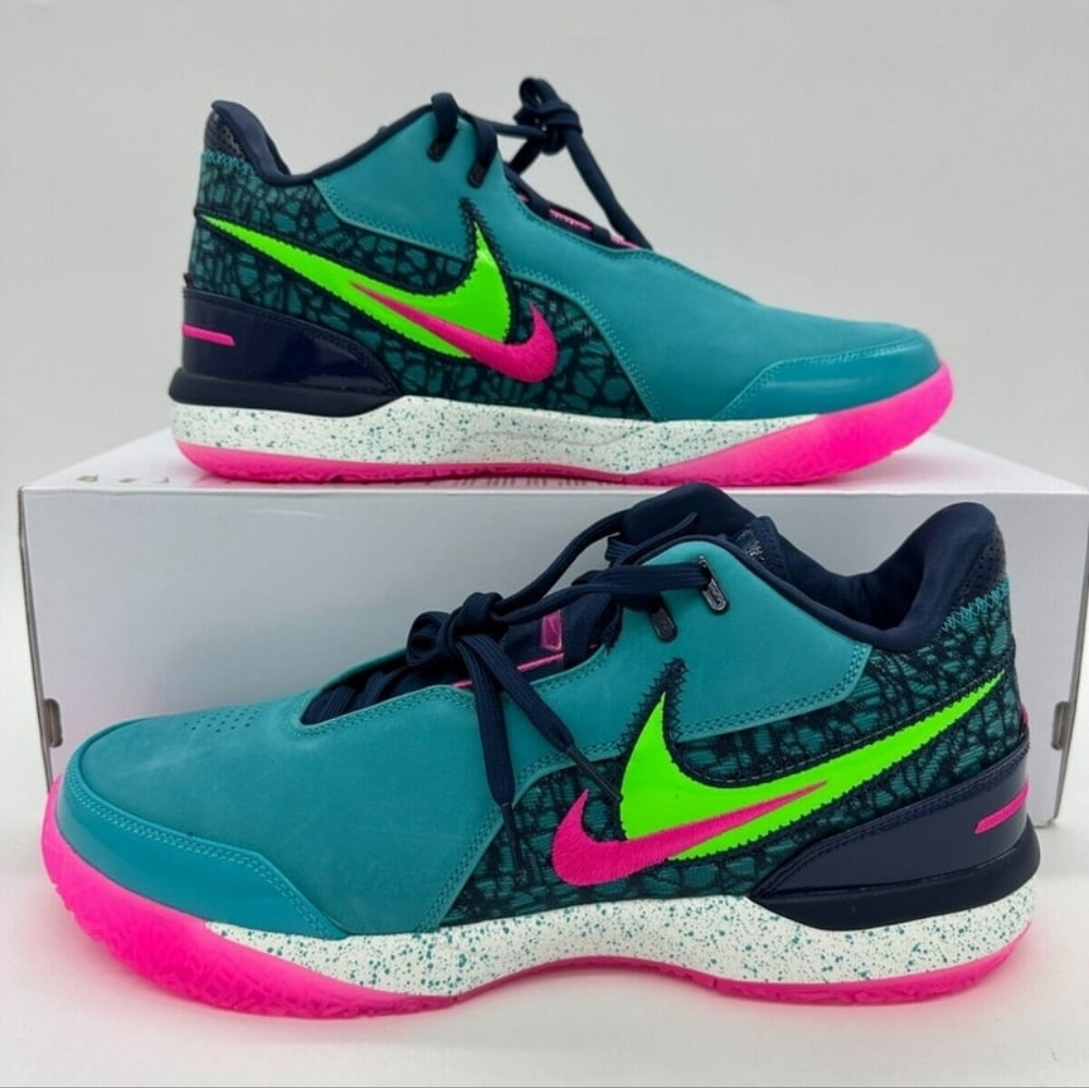 Nike ZM LEBRON NXXT GEN AMPD DUSTY MULTI-COLOR STRIKE Men's Shoes Size 11